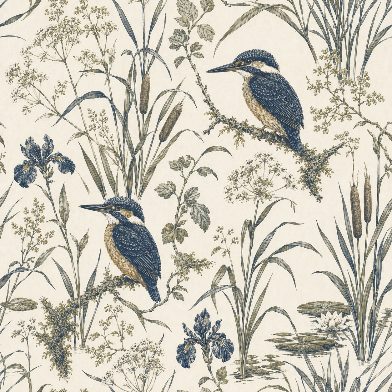 Kingfishers in Chalk