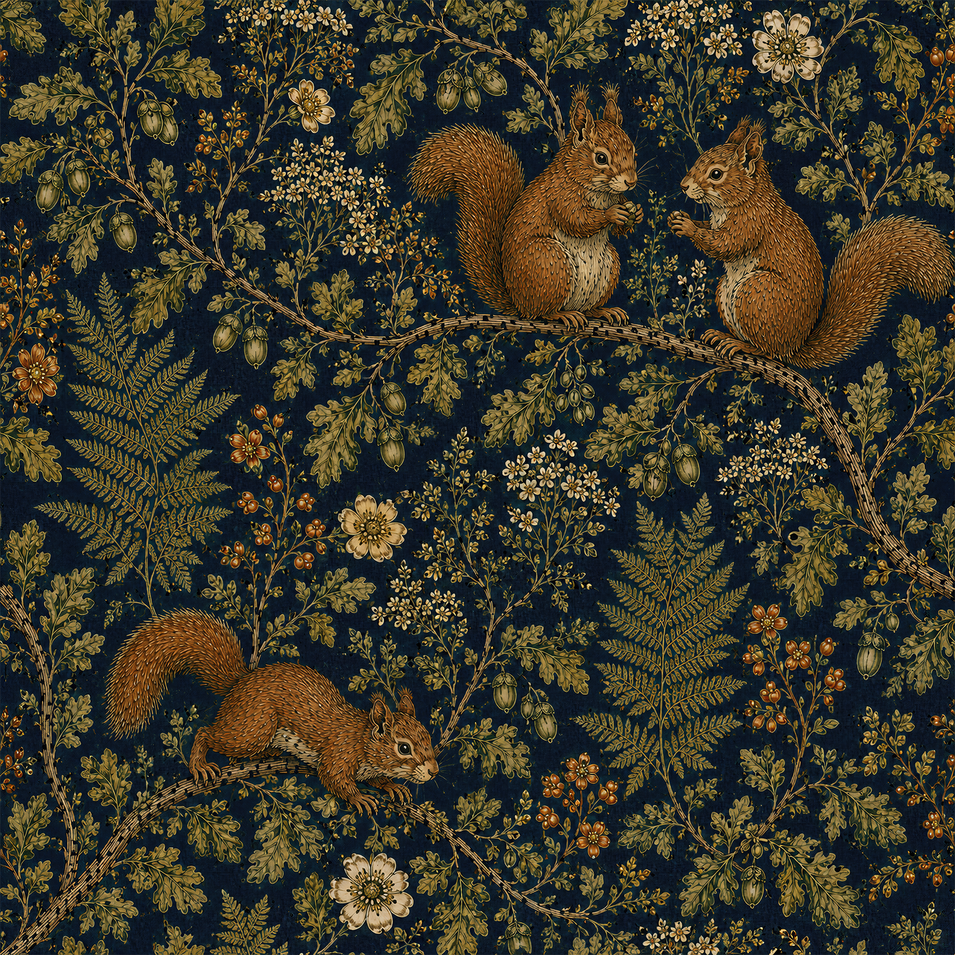Red Squirrel in Ink